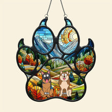 Load image into Gallery viewer, Paw-some Love: Custom Funny Dog Suncatcher - Perfect Personalized Gifts for Dog Lovers Ornament PopCulturePrints
