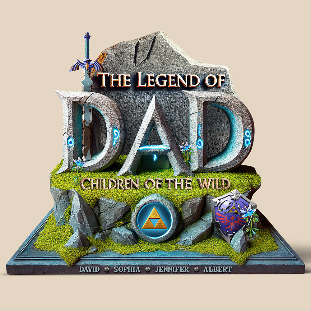 The Legend of Dad - Custom Acrylic Plaque Gift for Fathers and Grandfathers Shaped Plaques PopCulturePrints