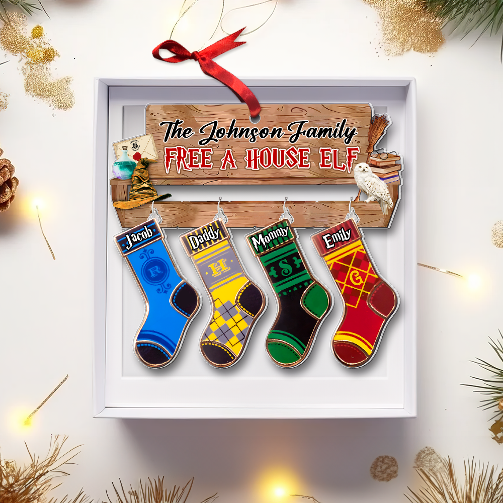 Custom Magic Family Christmas Ornaments - Personalized Stockings