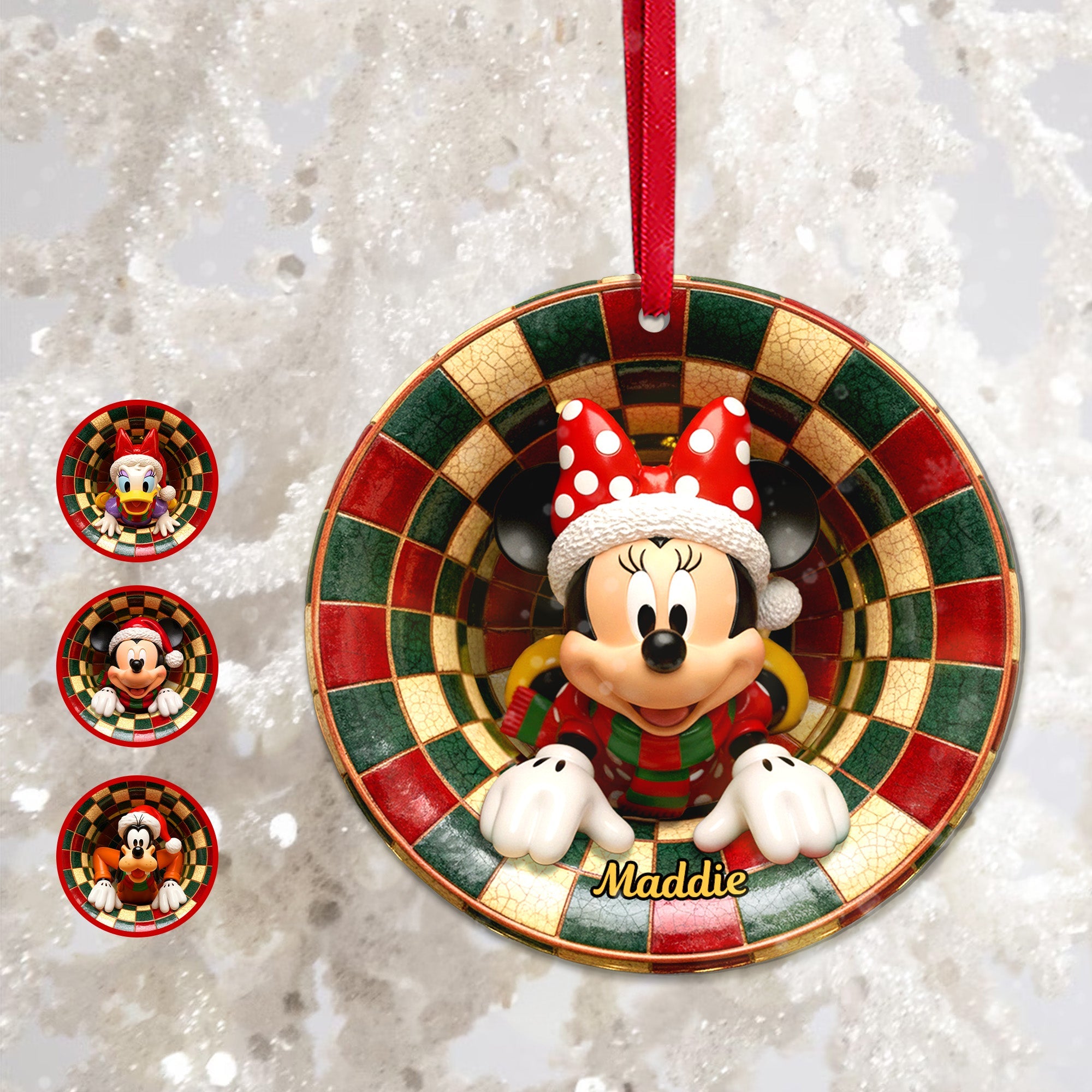 “Bring Magic to Your Tree!” - Cute Round Ceramic Ornament - Personalized Gift for Christmas Ornament PopCulturePrints
