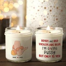 Load image into Gallery viewer, Personalized Scented Candle for Couples - Roses Are Red, Violets Are Blue Scented Candle PopCulturePrints

