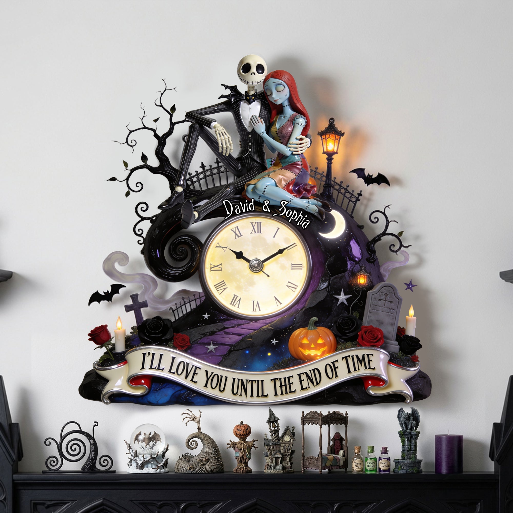 Endless Love Acrylic Hanging Wall Clock - Personalized Gifts For Couple 05PGLU140726 Hanging Wall Clock PopCulturePrints