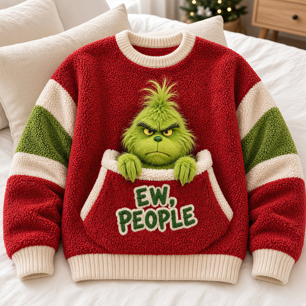 Ew People! Embrace the Grinch This Christmas - Personalized Funny Christmas Shirt AOP Products PopCulturePrints
