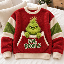 Load image into Gallery viewer, Ew People! Embrace the Grinch This Christmas - Personalized Funny Christmas Shirt AOP Products PopCulturePrints
