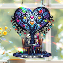 Load image into Gallery viewer, Eternal Love Tree Suncatcher - Personalize Your Love Story with Custom Names Ornament PopCulturePrints
