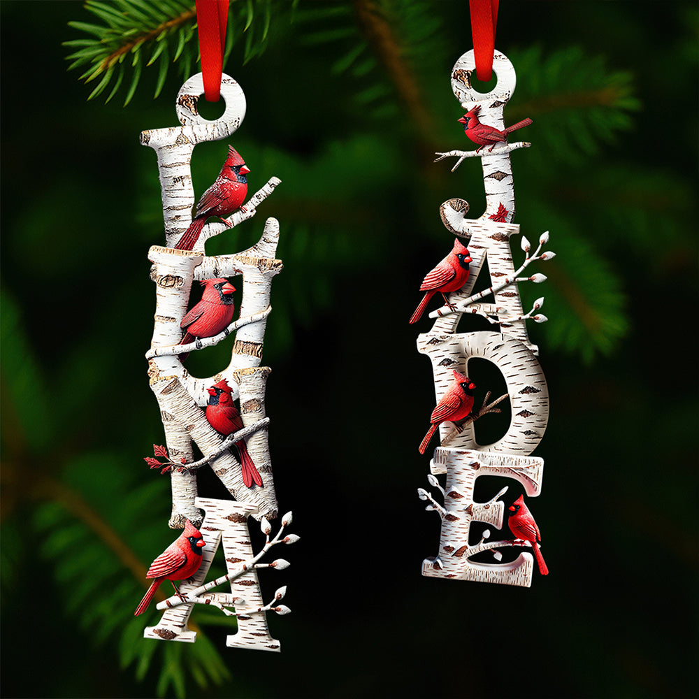 "Cherish the Memories with Every Letter" - Memorial Cardinal Ornament - Personalized Gift for Loved Ones Ornament PopCulturePrints