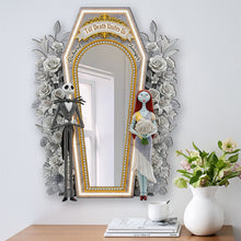 Load image into Gallery viewer, “Till Death Unites Us” - Spooky Couple Mirror - Personalized Gift for Couples Mirror PopCulturePrints
