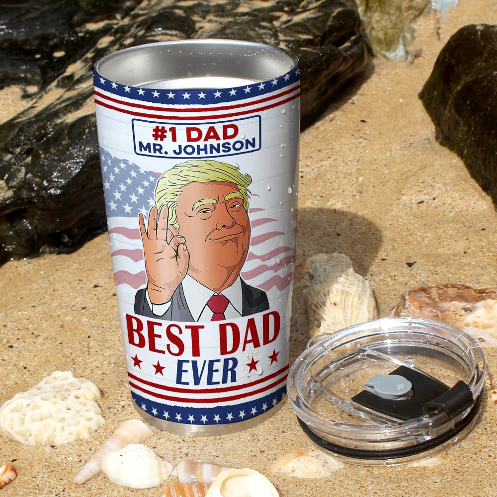 Best Dad Ever - Custom Patriotic Tumbler for Father's Day