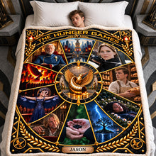 Load image into Gallery viewer, "Ignite Your Spirit: A Cozy Tribute to Survival - Personalized Blanket for Fans of the Legend of Survivors"
