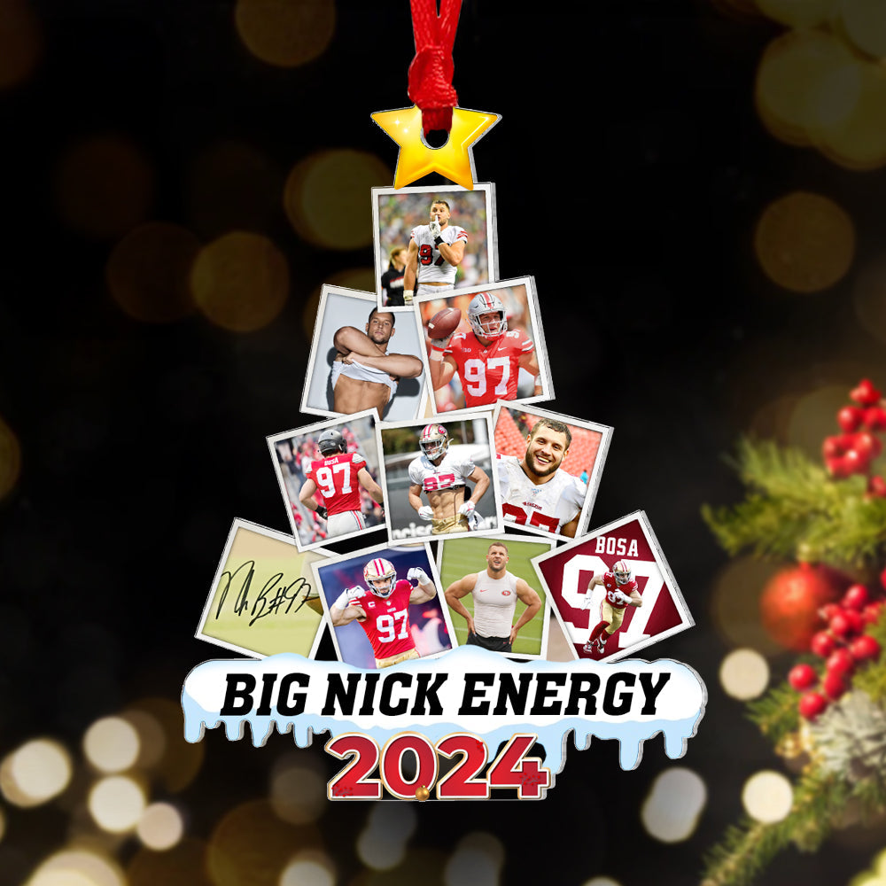 Personalized Football Fans Christmas Ornament - Custom Photo Gift