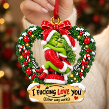 Load image into Gallery viewer, I F*CKING LOVE YOU - Kissing Couple Christmas Ornament - Personalized Gift for Couples
