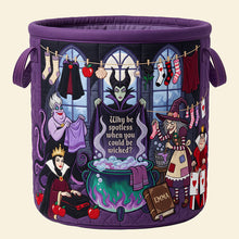 Load image into Gallery viewer, Why Be Spotless When You Could Be Wicked? - Personalized Villains Doing Laundry Basket
