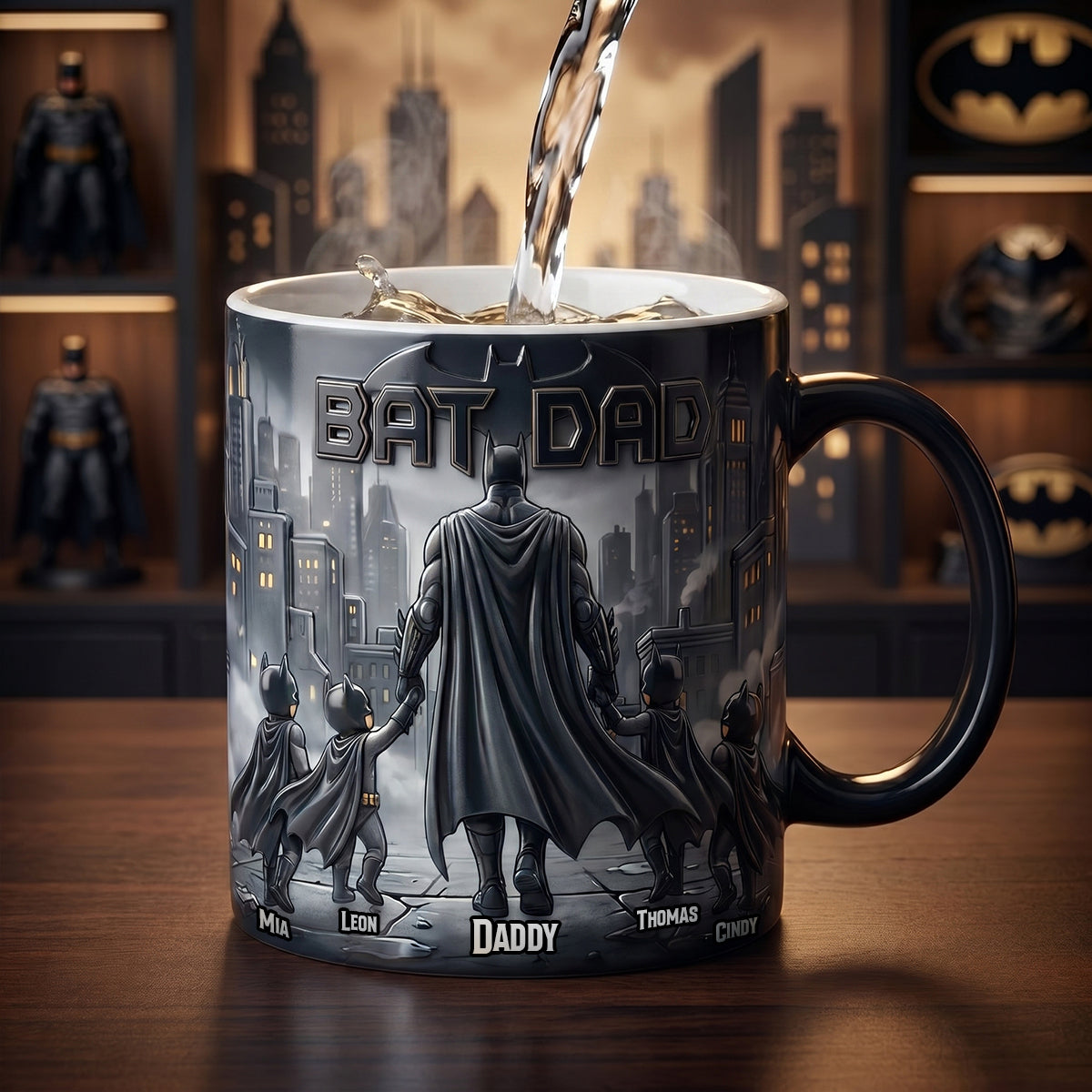 “For the Legendary Dad, Always a Hero!” - Personalized Magic Mug for Dad, Grandpa, or Any Father Figure Coffee Mug PopCulturePrints