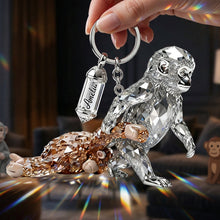 Load image into Gallery viewer, "Swing into Joy with a Monkey Twist" - Personalized Monkey Punch Viral Acrylic Keychain - Unique Gift for Monkey Lovers Keychains PopCulturePrints
