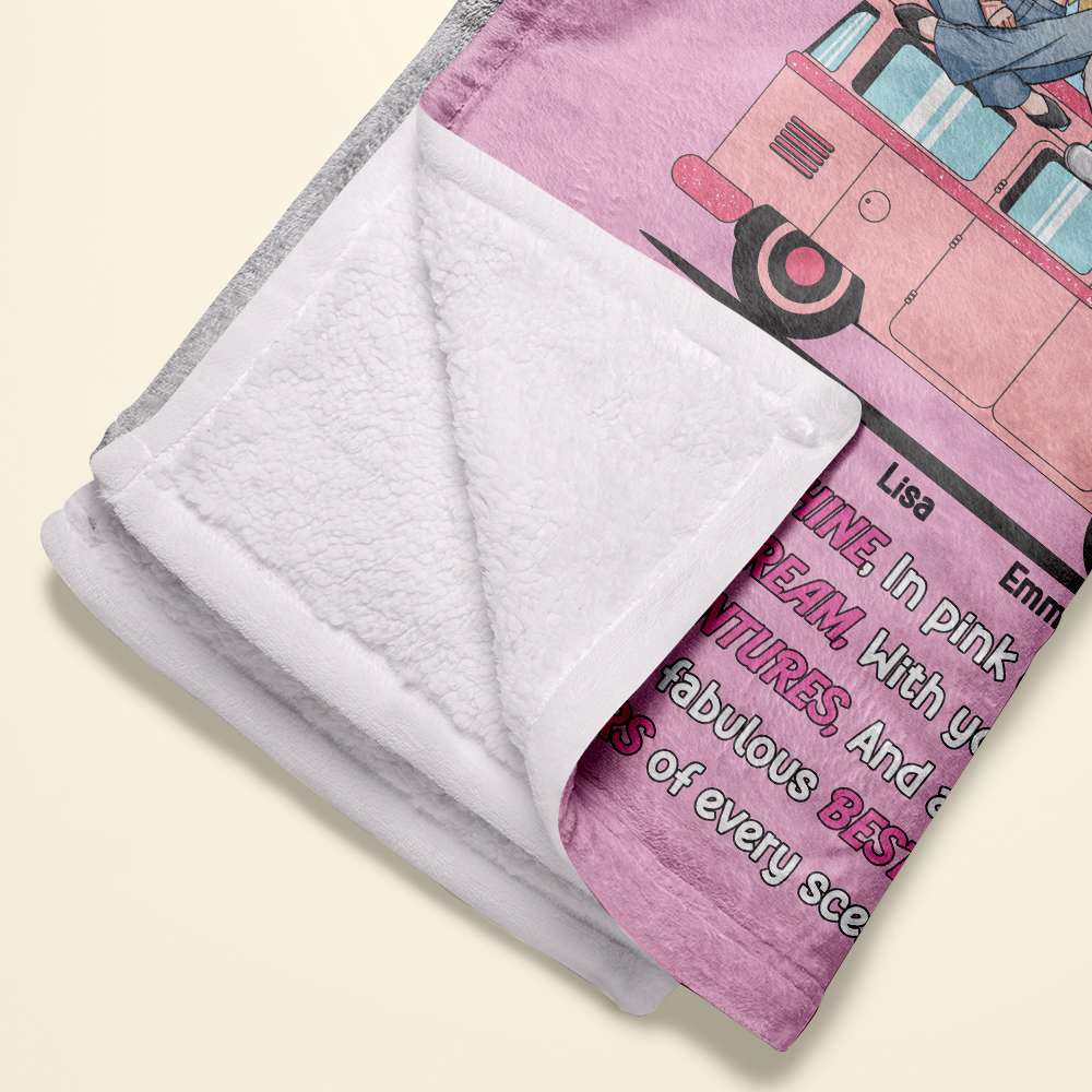 Personalized Besties Forever Blanket with Custom Names