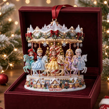Load image into Gallery viewer, "Capture the Magic of Christmas!" - Enchanted Carousel Ornament - Personalized Gift for Girls
