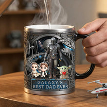 Load image into Gallery viewer, Galaxy's Best Dad Ever - Personalized Outer Space Magic Mug for Father's Day Coffee Mug PopCulturePrints
