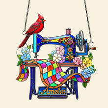 Load image into Gallery viewer, Sewing Machine Suncatcher Ornament - A Personal Touch for Your Heaven Memorial Gifts Ornament PopCulturePrints
