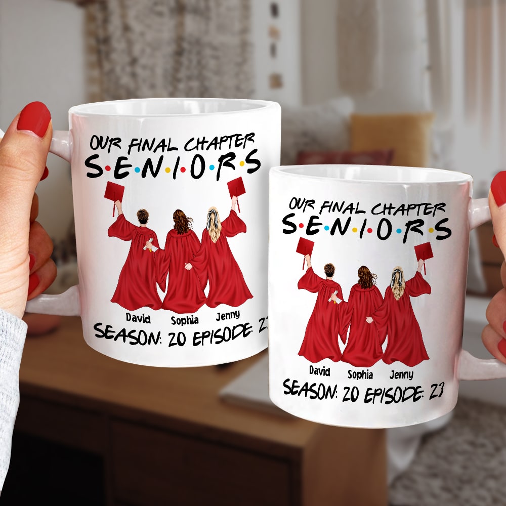 Graduation Friends Custom Coffee Mug - Our Final Chapter Seniors Coffee Mug PopCulturePrints