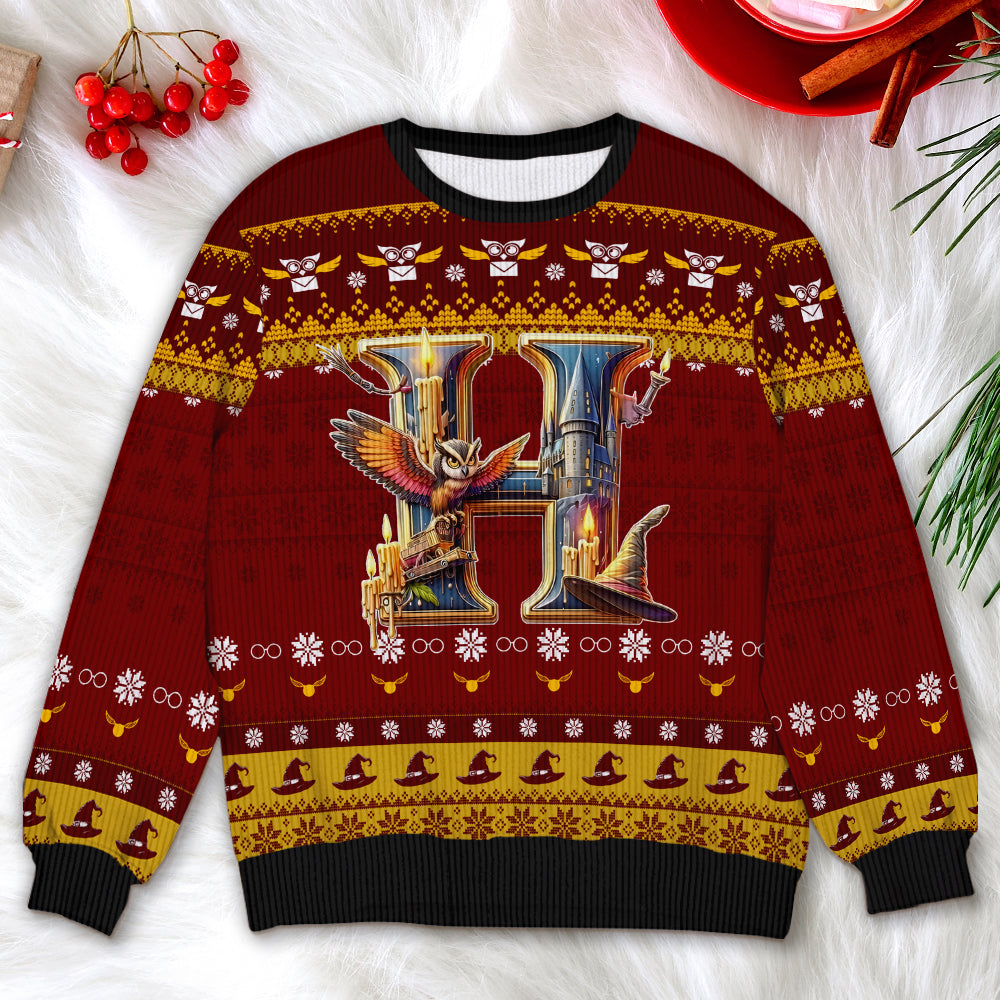 Personalized Wizardry Christmas Sweater - Movie Fan Tribute