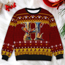 Load image into Gallery viewer, Personalized Wizardry Christmas Sweater - Movie Fan Tribute
