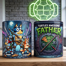 Load image into Gallery viewer, Turtley Awesome Father - Personalized Coffee Mug for Dads and Grandpas Coffee Mug PopCulturePrints
