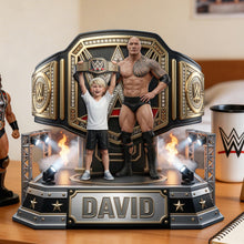 Load image into Gallery viewer, Unleash Your Inner Champion! - Arena Fighter Champions Acrylic Plaque - Custom Photo Gift for Wrestling Fans Shaped Plaques PopCulturePrints
