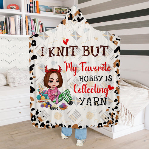 Custom Knitting Lover Hoodie Blanket Blanket PopCulturePrints