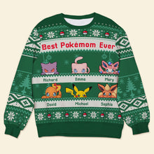 Load image into Gallery viewer, Custom Ugly Sweater &#39;Best Pokémom Ever&#39; for Moms Ugly Christmas Sweater PopCulturePrints
