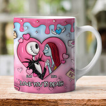 Load image into Gallery viewer, Personalized Couple Mug - Love You to Death | Custom Names | Valentine&#39;s Day Gifts Coffee Mug PopCulturePrints
