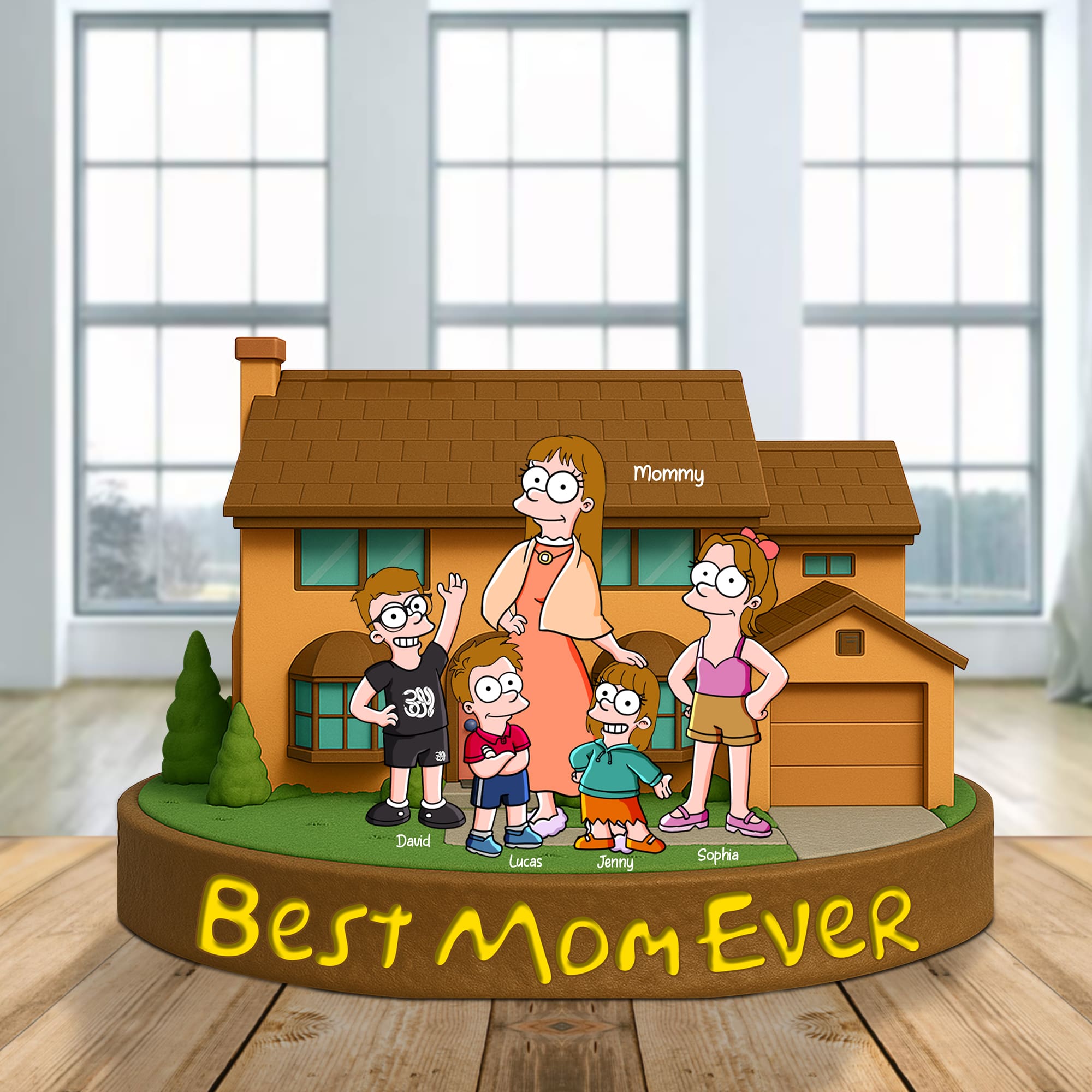 Best Mom Ever - Personalized Custom Plaque for Moms Shaped Plaques PopCulturePrints