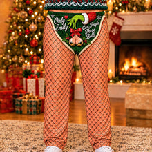 Load image into Gallery viewer, Only You Can Tingle These Bells - Playfully Naughty Couple Pajama Pants - Personalized Gift for Christmas Lovers Pajama Pant PopCulturePrints
