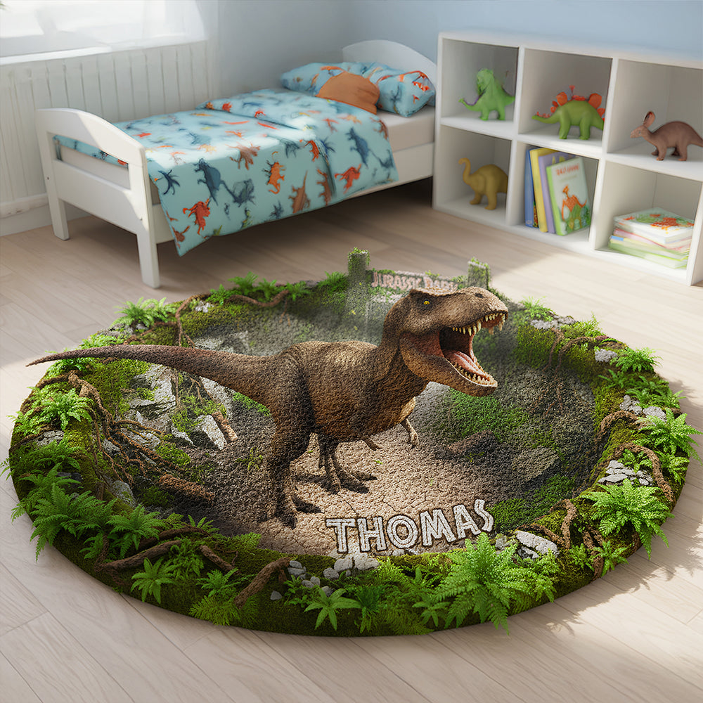 "Unleash Adventure in Your Home!" - Personalized Dinosaur Shape Doormat - Gift for Kids, Dino Lovers, and Adventurers Doormat PopCulturePrints