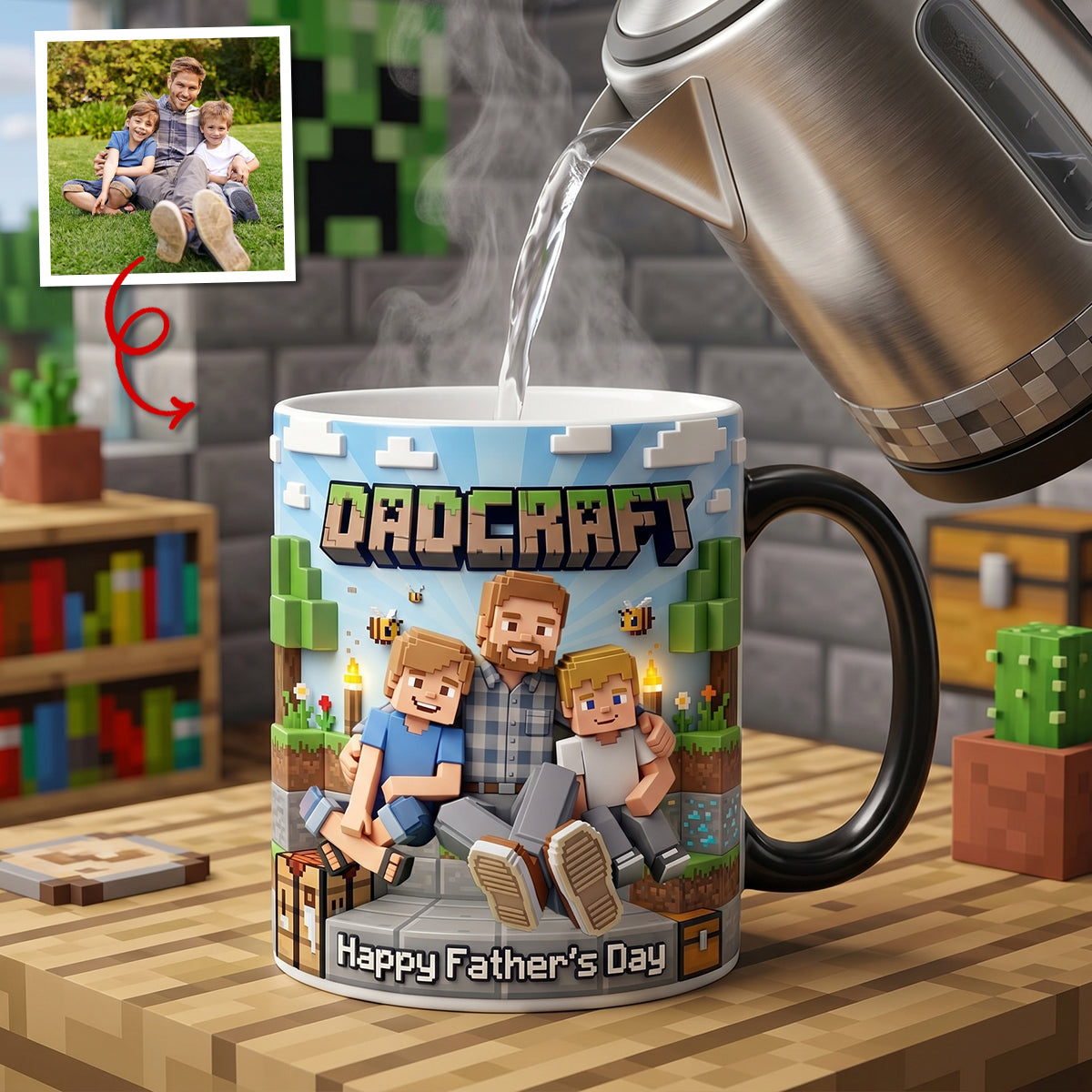 Celebrate Creativity with Dadcraft - Personalized Magic Mug for Dads Coffee Mug PopCulturePrints