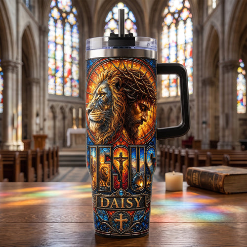 Faith & Strength - Personalized Christian Tumbler for Inspiration and Hope Tumbler Cup PopCulturePrints