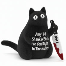 Load image into Gallery viewer, Personalized Funny Black Cat Pillow - Perfect Gift for Besties Pillow PopCulturePrints
