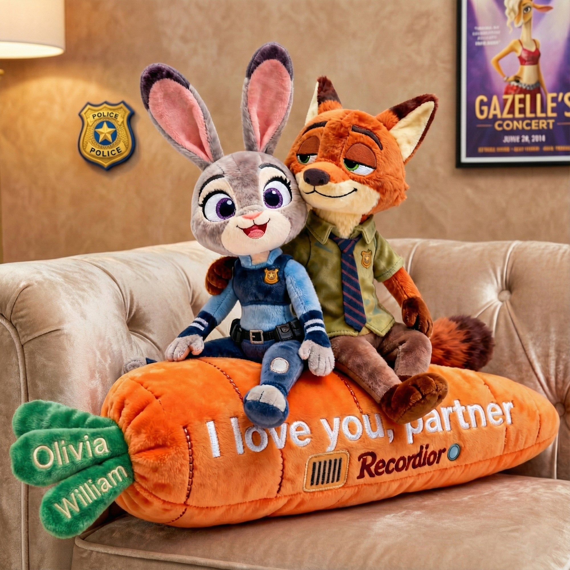 I Love You, Partner - Personalized Couple Pillow Pillow PopCulturePrints
