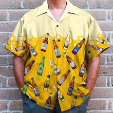 Load image into Gallery viewer, Personalized Hawaiian Shirt Set for Beer Lovers - Custom Name and Beer Brands
