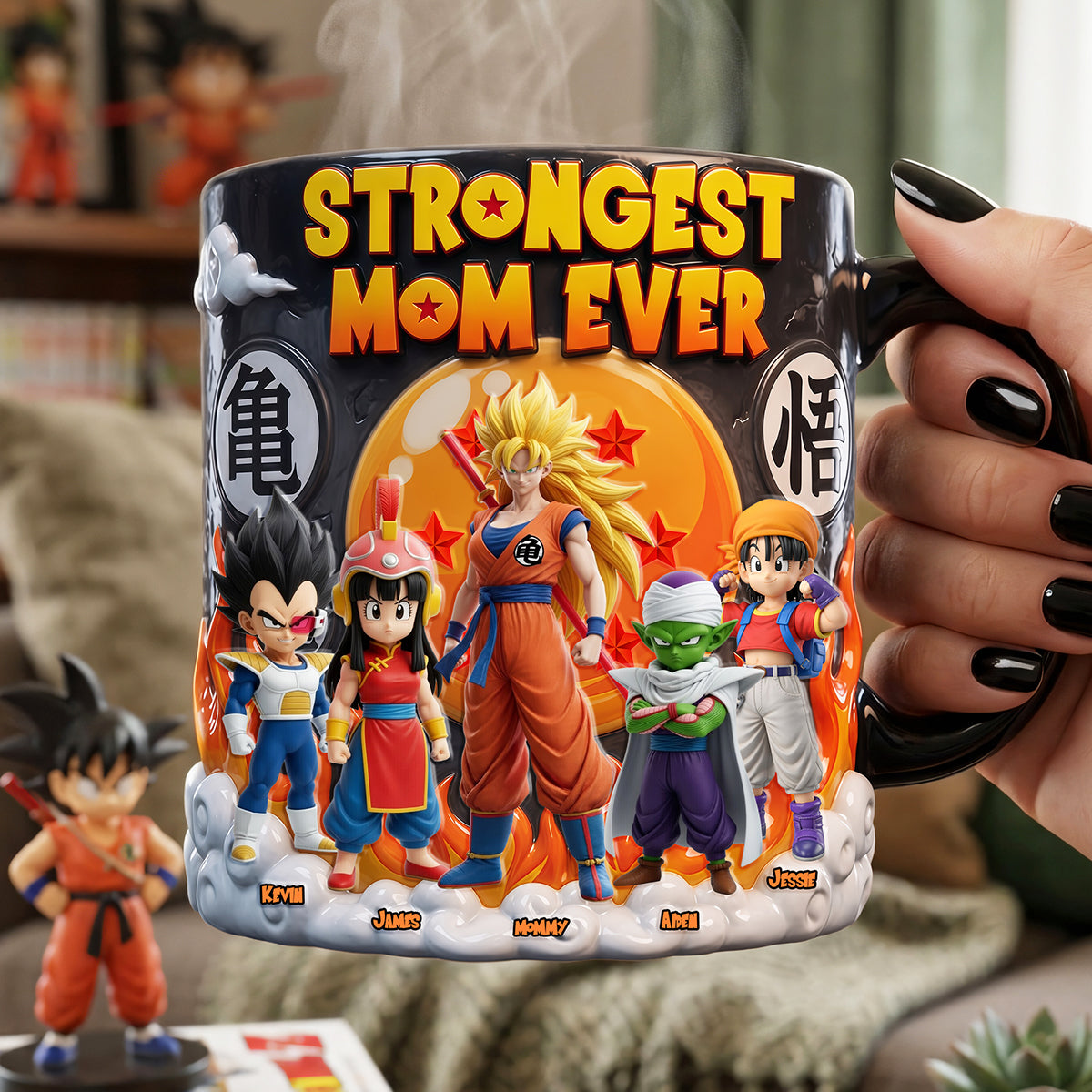 "Strongest Mom Ever" – Customized Magic Mug for Mom, Perfect Gift for Mother's Day, Birthdays, and More Coffee Mug PopCulturePrints