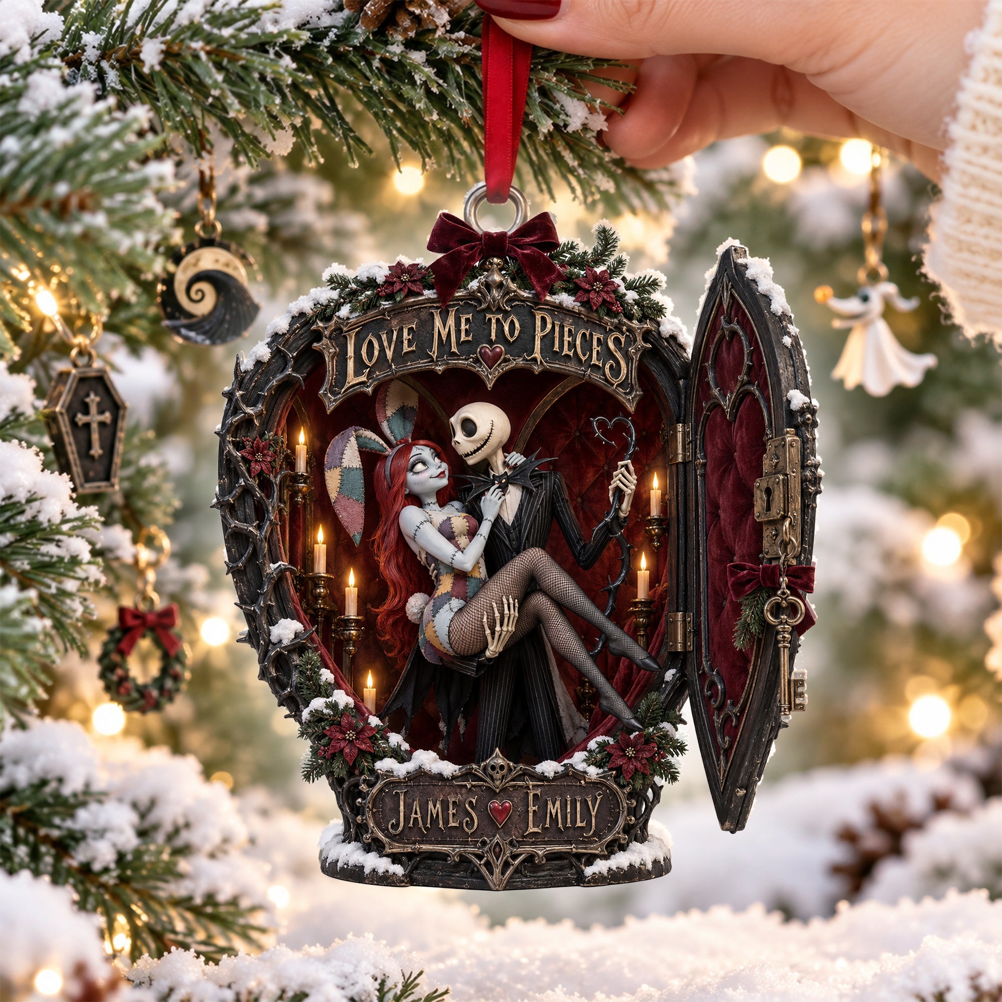 Love Me To Pieces Christmas Ornament - Personalized Gifts For Couple 03halu081026 Ornament PopCulturePrints