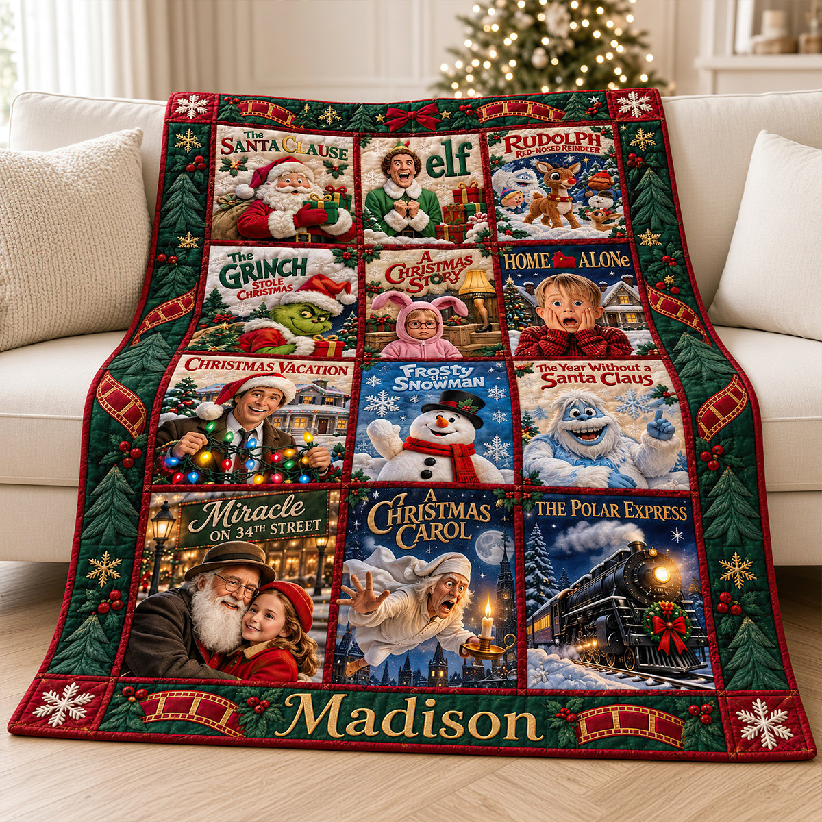 Nostalgia Cinematic Blanket - A Personalized Gift for Movie Lovers