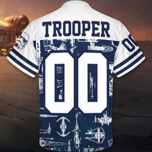 Load image into Gallery viewer, Custom Trooper Themed Navy Starship Jersey
