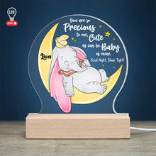 Load image into Gallery viewer, Personalized Baby Elephant Night Light - Custom Name LED Lamp Led Night Light PopCulturePrints
