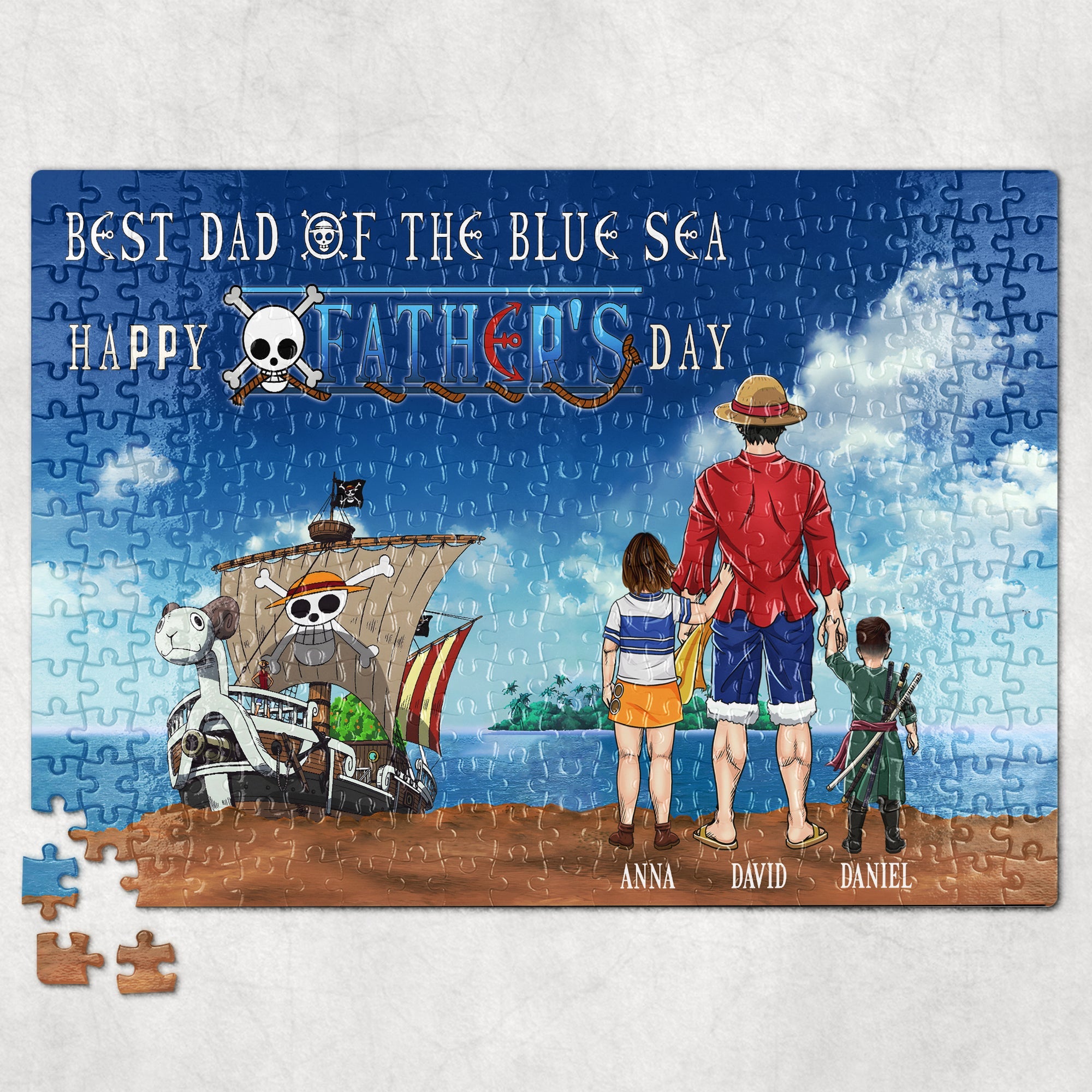 Personalized Ocean Adventure Dad Jigsaw Puzzle - Father's Day Gift Jigsaw Puzzles PopCulturePrints