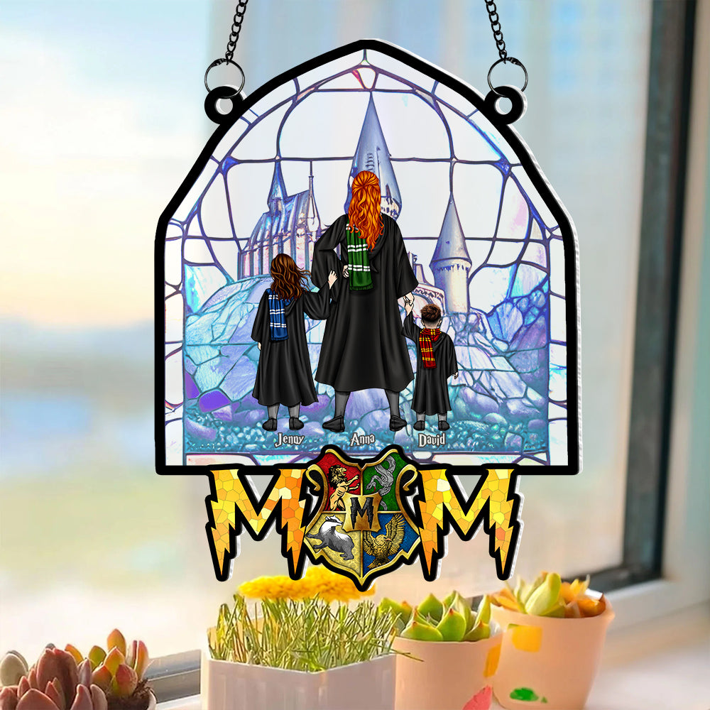 Personalized Magic Family Stained Glass Window Hanging