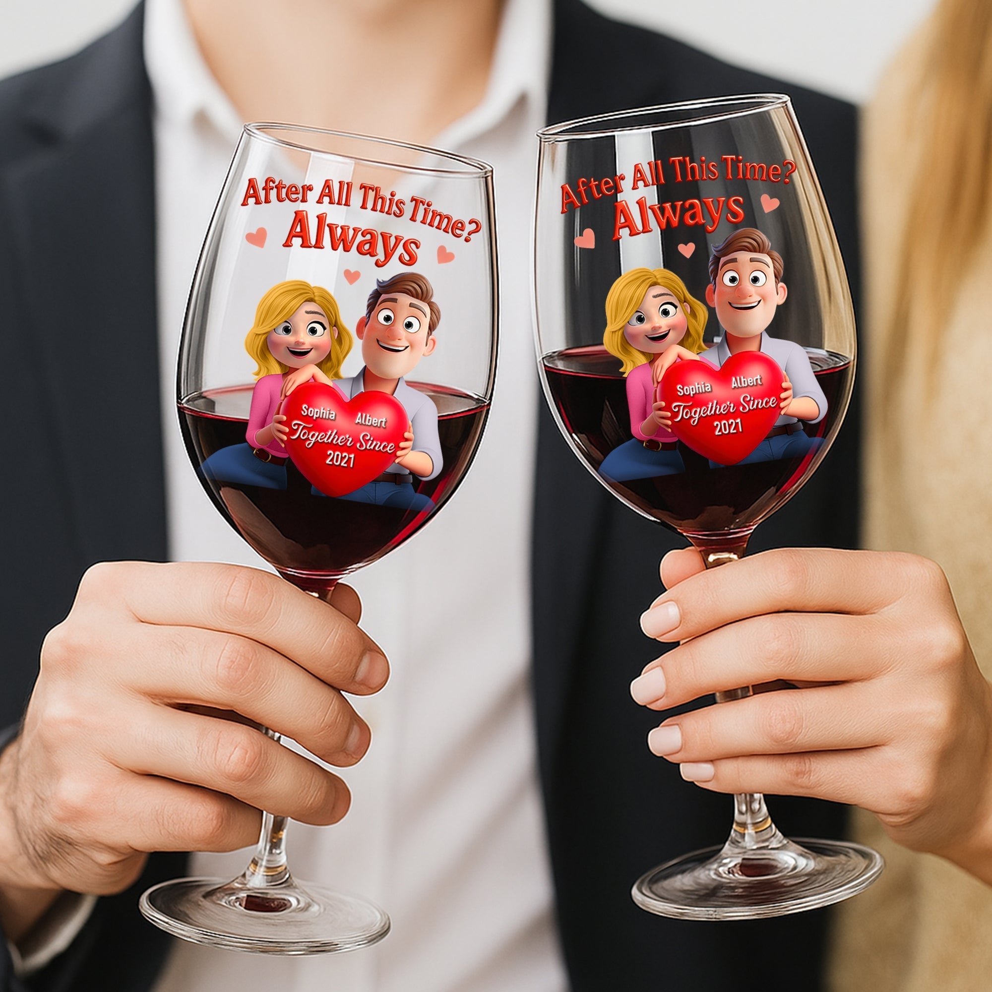 After All This Time? Always - Personalized Together Forever Drinking Glasses for Couples Glass PopCulturePrints