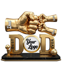 Load image into Gallery viewer, Best Dad Ever - Personalized Champion Dad Acrylic Plaque - Unique Gifts for Dads and Grandpas Shaped Plaques PopCulturePrints
