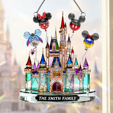 Load image into Gallery viewer, “Create Magical Memories” - Childhood Balloon Castle Suncatcher - Personalized Gifts for Family Ornament PopCulturePrints
