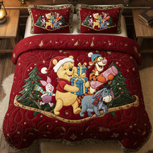 Load image into Gallery viewer, Bring Holiday Cheer with Our Custom Christmas Quilt Bedding Set - Perfect Gift for Friends and Family! Bedding Set PopCulturePrints
