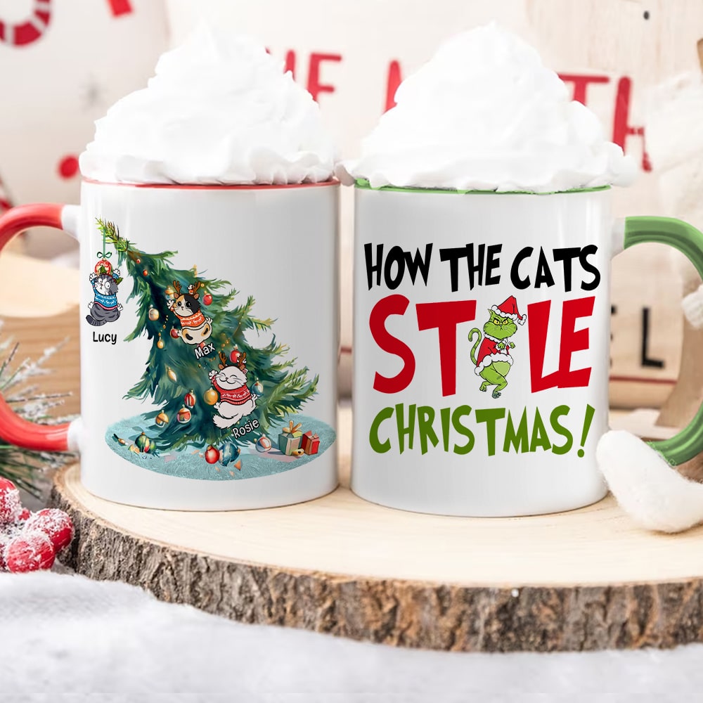 How the Cats Stole Christmas - Personalized Cat Lover Mug